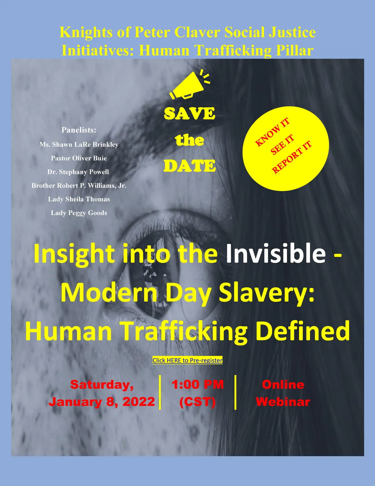 Knights of Peter Claver hosting webinar today on human trafficking