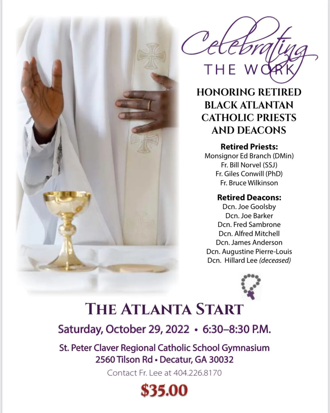 Retired Black Catholic clergy in Atlanta to be honored in event Oct. 29