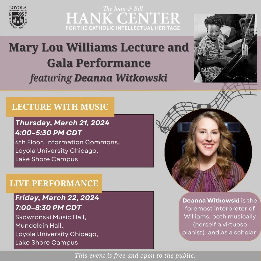 Mary Lou Williams events this week in Chicago to be led by Deanna Witkowski