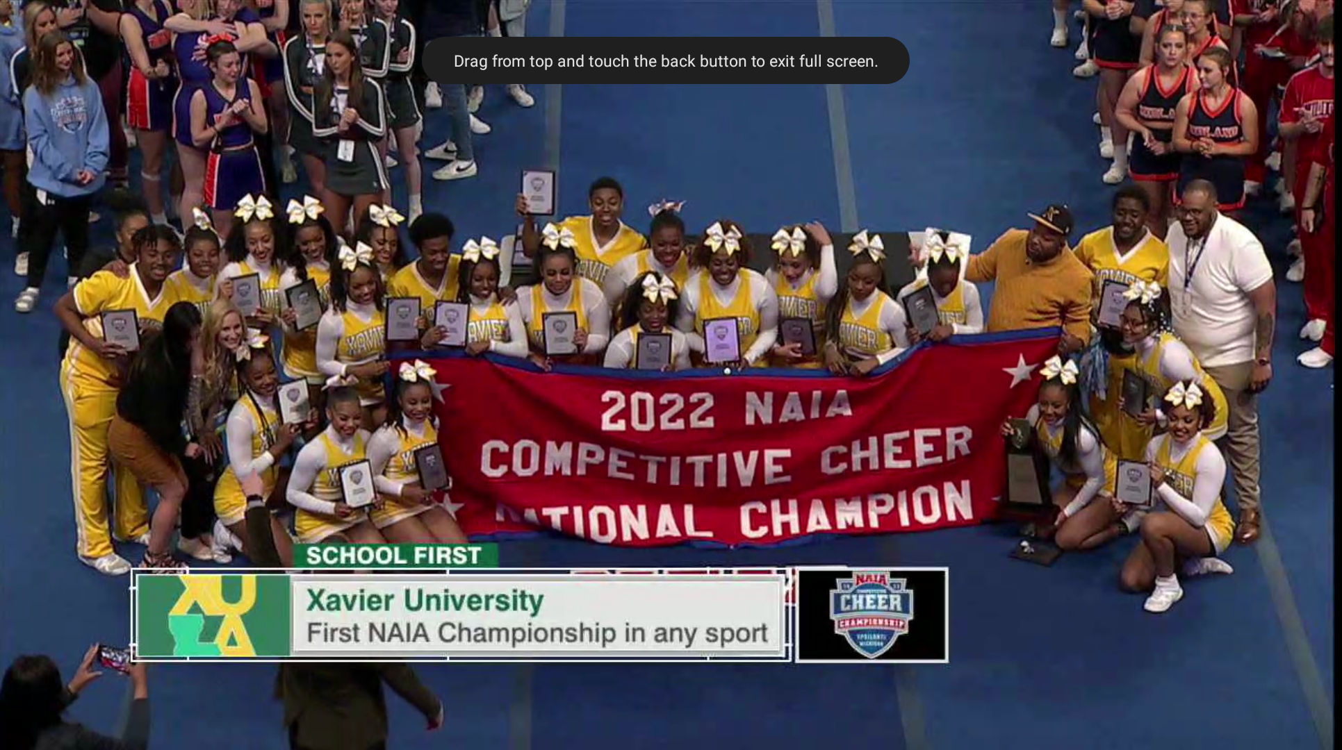 Gold for Gold: Xavier University of Louisiana wins first-ever national championship with record-setting competitive cheer victory