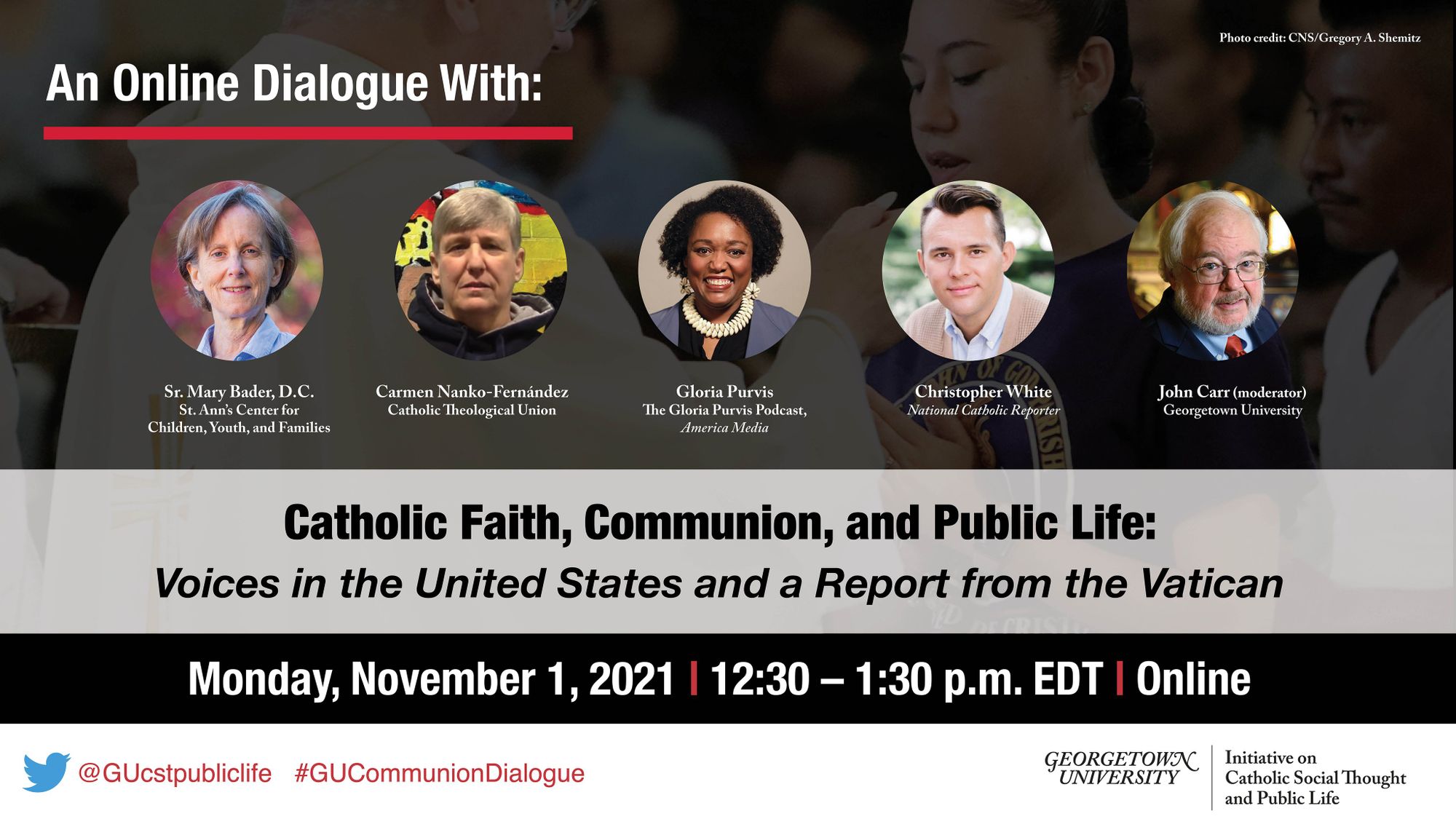 Gloria Purvis in webinar later today on Eucharist controversy